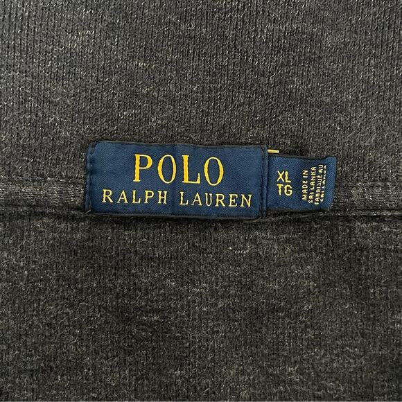 Polo Ralph Lauren Mens XL Quarter Zip Sweater Mock Neck Pullover Gray White - Picture 5 of 6